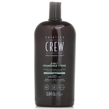 American Crew 3-in-1 Chamomile + Pine Shampoo,  Conditioner And Body Wash  1000ml/33.8oz