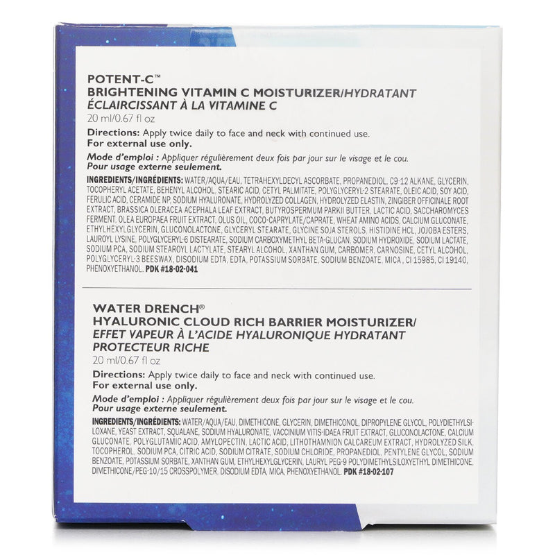 Peter Thomas Roth Day & Night Moisture Must Haves Kit: Porent C Vitamin C Moisturizer 20ml+Water Drerch Rich Barrier Moisturizer 20ml  2pcs