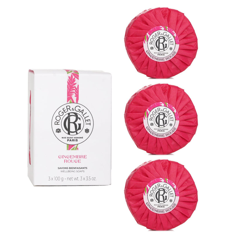 Roger & Gallet Gingembre Rouge Wellbeing Soaps Box  100gx3