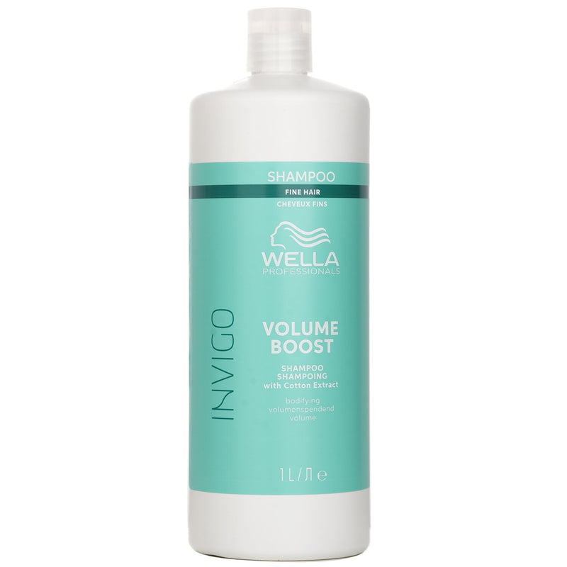 Wella Invigo Volume Boost Shampoo With Cotton Extract Fine Hair  1000ml