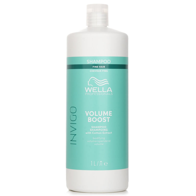 Wella Invigo Volume Boost Shampoo With Cotton Extract Fine Hair  1000ml