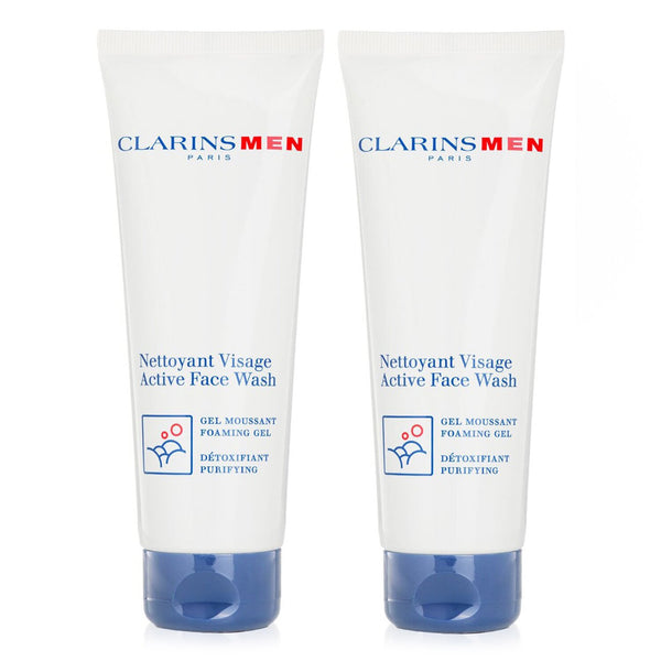 Clarins 【1+1 Set】Men Active Face Wash  125ml/4.4oz x2