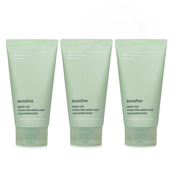 Innisfree 【Super Saver Pack】Green Tea Hydrating Amino Acid Cleansing Foam x3  150g/5.29oz x3