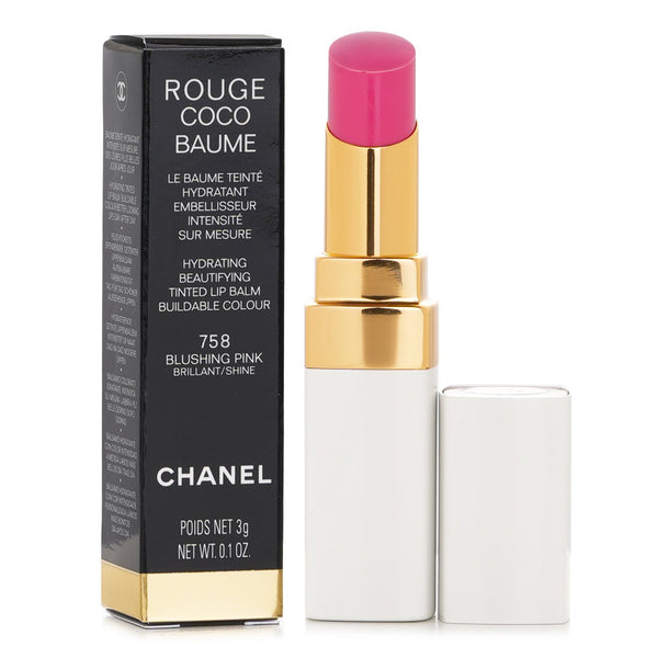 Chanel Rouge Coco Baume Hydrating Beautifying Tinted Lip Balm - # 758 Blushing Pink  3g/0.1oz