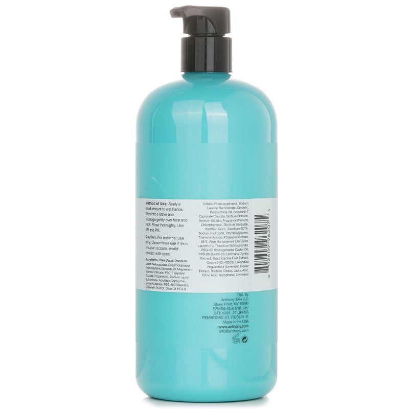 Anthony Logistics For Men Algae Facial Cleanser (Normal To Dry Or Sensitive Skin)  946ml/32oz