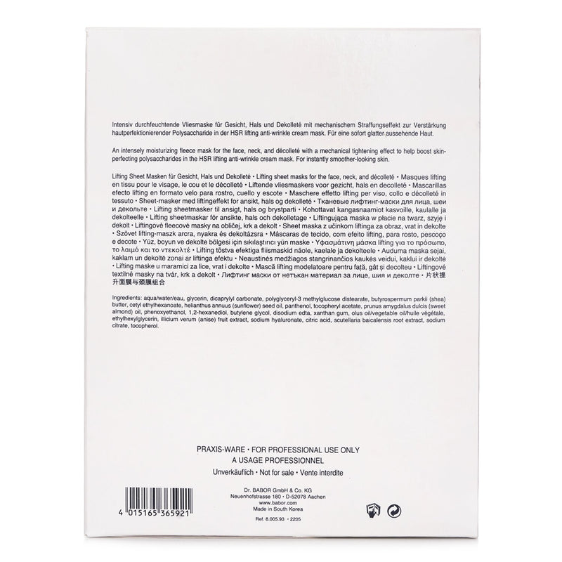 Babor HSR Lifting Face Mask + Neck & Decollete Sheet Mask  10+10 x2 pcs