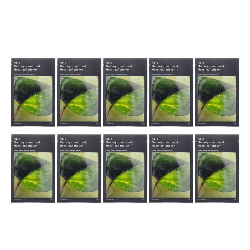 Abib Gummy Sheet Mask Heartleaf Sticker  27ml x 10pcs