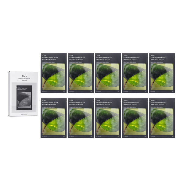 Abib Gummy Sheet Mask Heartleaf Sticker  27ml x 10pcs