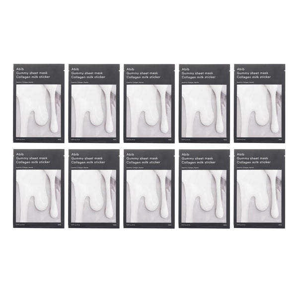 Abib Gummy Sheet Mask Collagen Milk Sticker  27ml x 10pcs