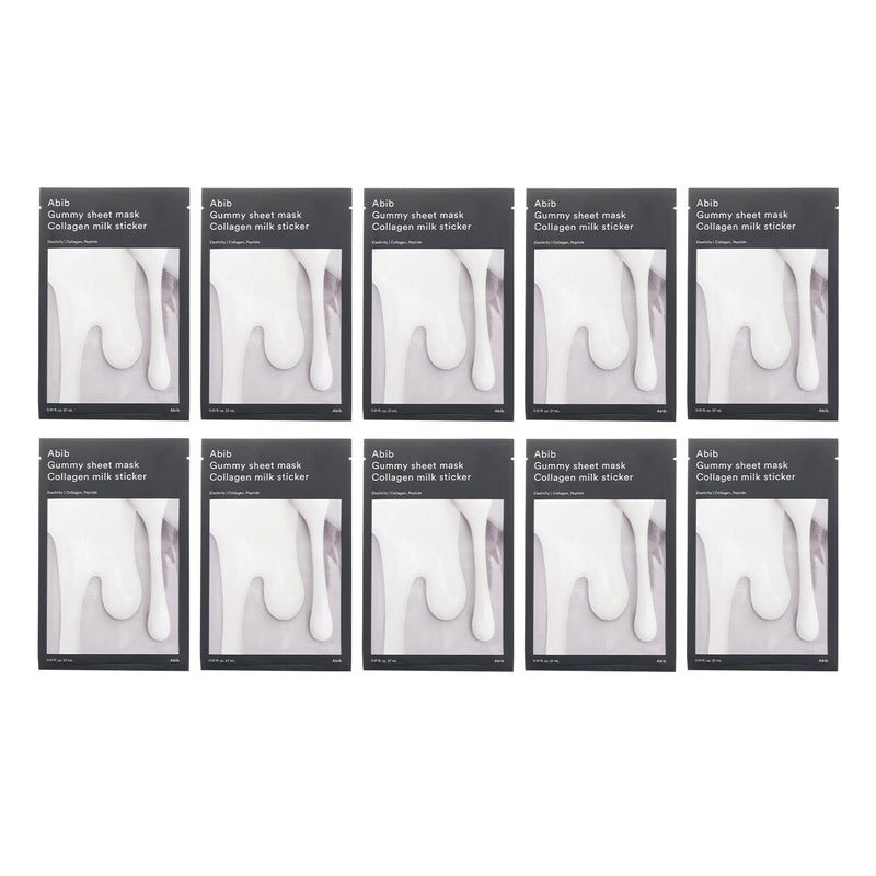Abib Gummy Sheet Mask Collagen Milk Sticker  27ml x 10pcs