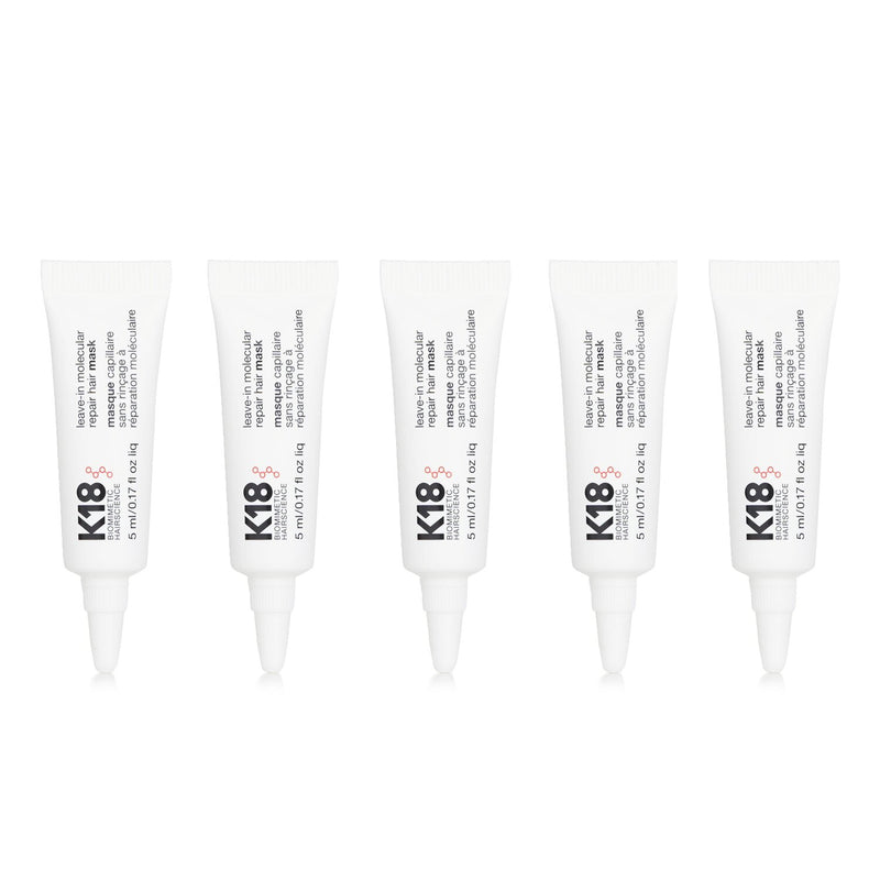K18 【Super Saver Pack】Leave-In Molecular Repair Hair Mask  5ml/0.17oz x5