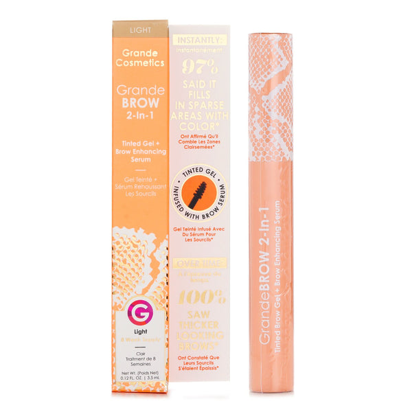 Grande Cosmetics (GrandeLash) GrandeBROW 2 in 1 Tinted Brow Gel + Brow Enhancing Serum - # Light  3.5ml
