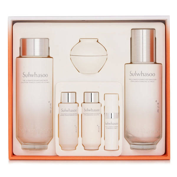 Sulwhasoo The Ultimate S Enriched Water & Emulsion Set:The Ultimate S Enriched Water 150ml+Enriched Emulsion 125ml+ Enriched Water 25ml  6pcs