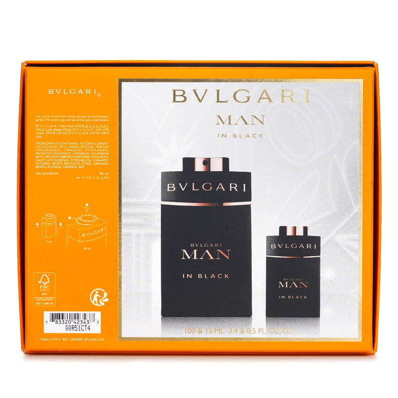 Bvlgari Man In Black Juice Juice Eau De Parfum Kit  100ml+15ml