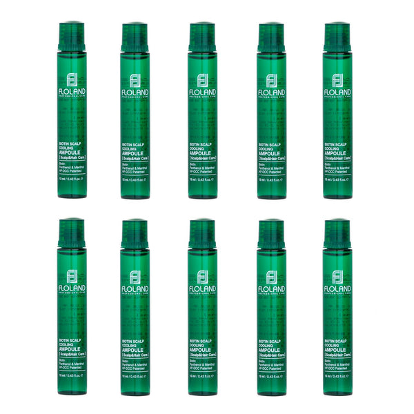 Floland Biotin Scalp Cooling Ampoule (For Scalp & Hair Care) (Exp. Date 30 Nov 2025)  10x13ml/0.43oz