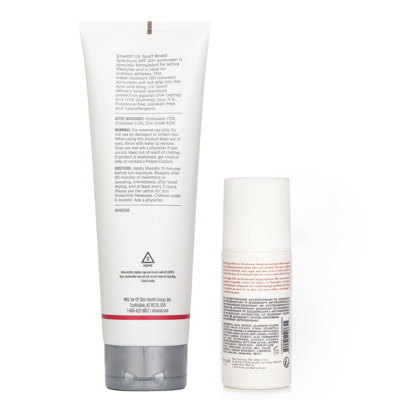 Fresh Fresh Sugar Roll-On Deodorant 75ml X EltaMD UV Sport Broad Spectrum SPF 50 226g  2pcs
