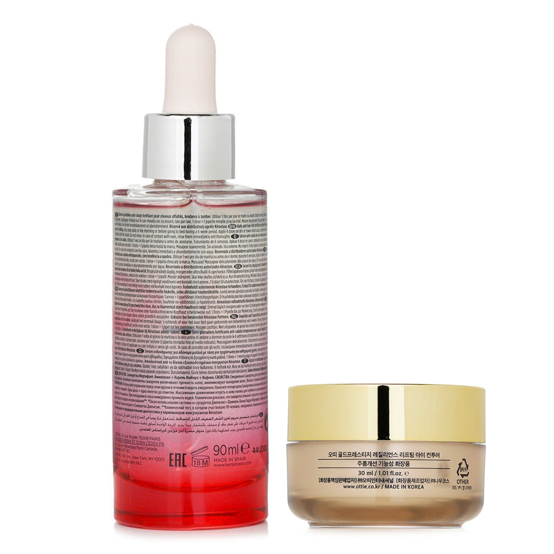 Kerastase Kerastase Genesis Anti Hair-Fall Fortifying Sérum (Weakened Hair, Prone to Falling) 90ml X Ottie Gold Prestige Resilience Lifting Eye Contour 30ml  2pcs