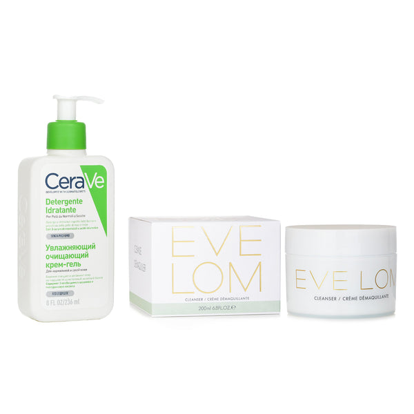Eve Lom Eve Lom Cleanser 236ml X CeraVe Hydrating Cleanser For Normal to Dry Skin (With Pump) 200ml  2pcs