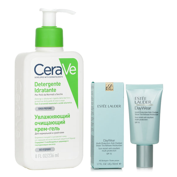 Estee Lauder Estee Lauder DayWear Sheer Tint Release Advanced Multi-Protection Anti-Oxidant Moisturizer SPF 15 50ml X CeraVe Hydrating Cleanser For Normal to Dry Skin (With Pump) 236ml  2pcs