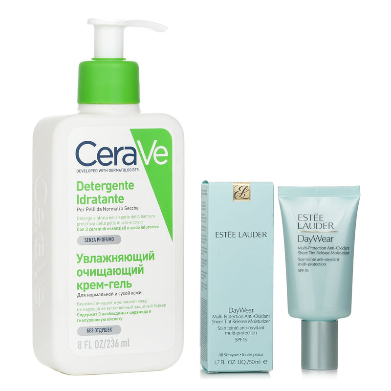 Estee Lauder Estee Lauder DayWear Sheer Tint Release Advanced Multi-Protection Anti-Oxidant Moisturizer SPF 15 50ml X CeraVe Hydrating Cleanser For Normal to Dry Skin (With Pump) 236ml  2pcs