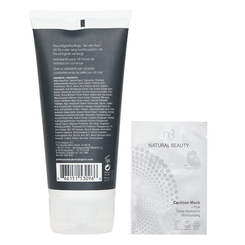 Dermalogica Dermalogica Skin Smoothing Cream PRO (Salon Size) 177ml X Natural Beauty r-PGA Deep Hydration Moisturizing Cushion Mask (Exp Date: 01/2026) 6x 20ml  2pcs