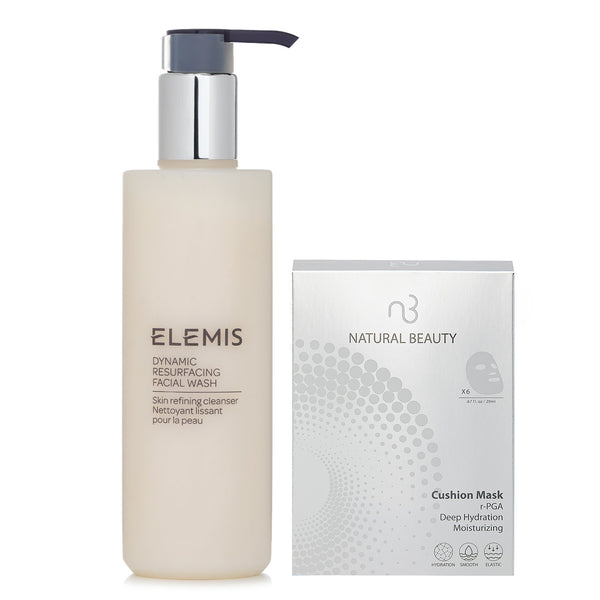 Elemis Elemis Dynamic Resurfacing Facial Wash 200ml X Natural Beauty r-PGA Deep Hydration Moisturizing Cushion Mask (Exp Date: 01/2026) 6x 20ml  2pcs