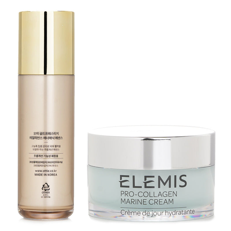 Elemis Elemis Pro-Collagen Marine Cream 50ml X Ottie Gold Prestige Resilience Energetic Essence 50ml  2pcs