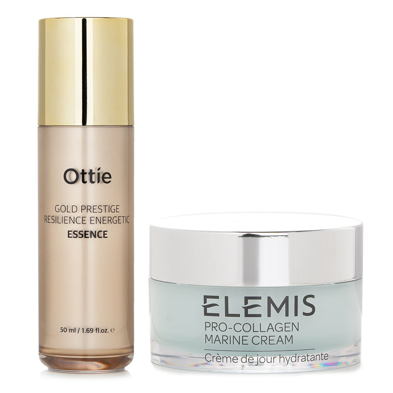 Elemis Elemis Pro-Collagen Marine Cream 50ml X Ottie Gold Prestige Resilience Energetic Essence 50ml  2pcs