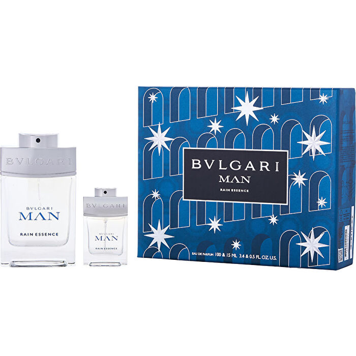 Bvlgari Man Rain Essence Eau De Parfum Spray 100ml/3.4oz & Eau De Parfum Spray 15ml/0.5oz