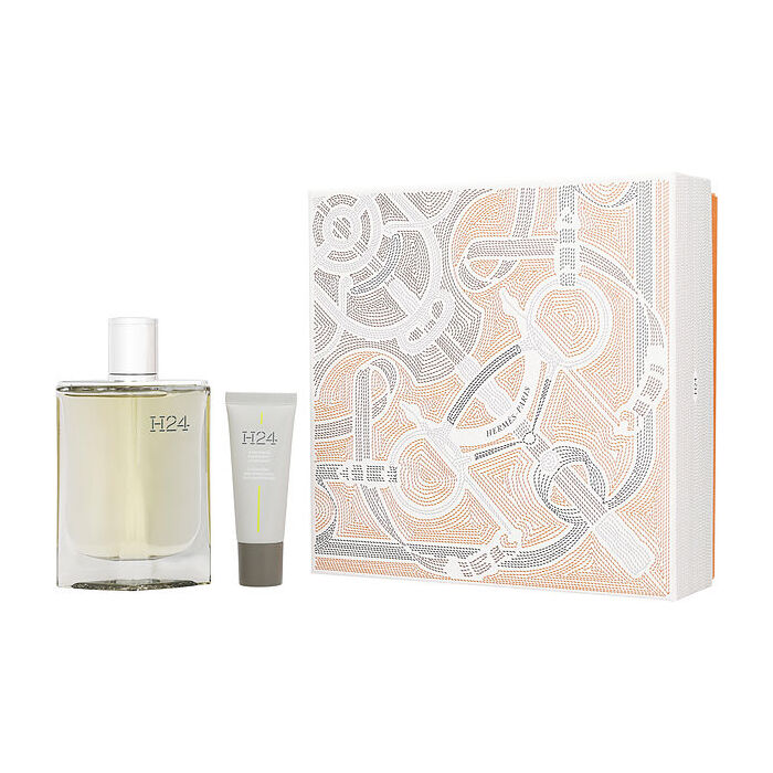 Hermes H24 Eau De Parfum Spray 100ml/3.4oz & Face Energizing Moisturizer 20ml/0.67oz