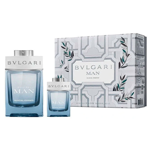 Bvlgari Man Glacial Essence Giftset Eau De Parfum Spray 100ml/edp Spray 15ml 115ml