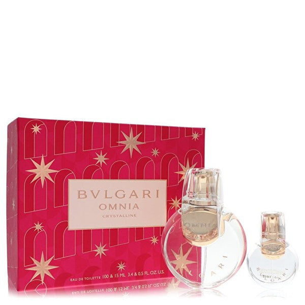 Bvlgari Omnia Crystalline Gift Set - Eau De Toilette Spray + Mini Eau De Toilette Spray 0.5 oz