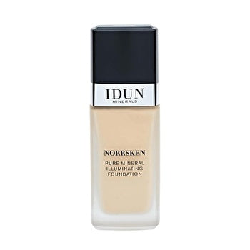 Idun Minerals IDUN Minerals Liquid Norrsken Foundation Silky Smooth Coverage Luminous Dewy Finish for Dry and Dull Skin Water Resistant and Vegan Makeup 206 Freja Warm Light 1.01 oz