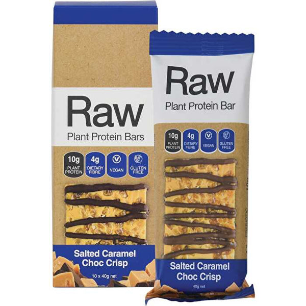 Amazonia Raw Protein Bar Salted Caramel Choc Crisp 40g x 10 Display