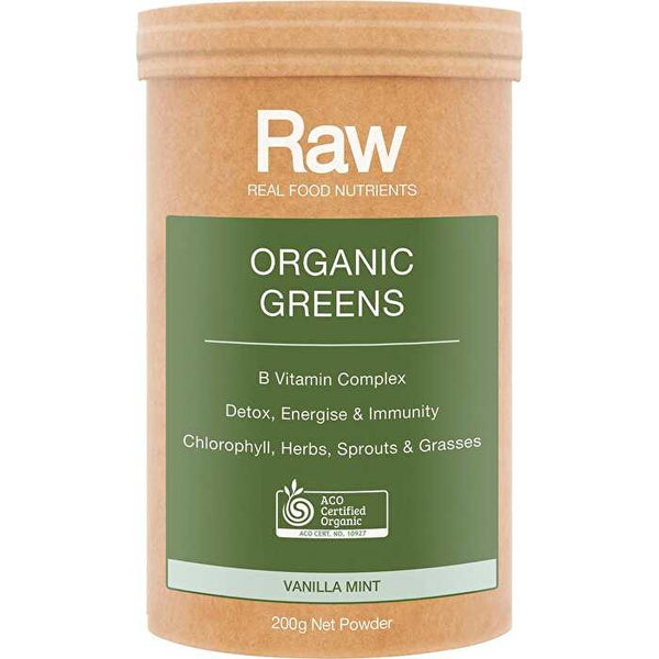 Amazonia Raw Organic Greens Vanilla Mint 200g