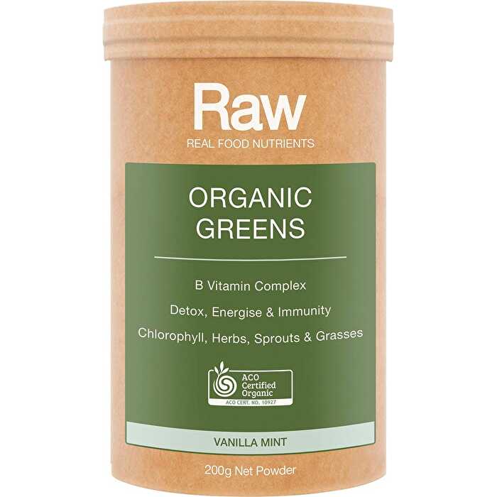 Amazonia Raw Organic Greens Vanilla Mint 200g