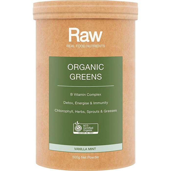 Amazonia Raw Organic Greens Vanilla Mint 500g