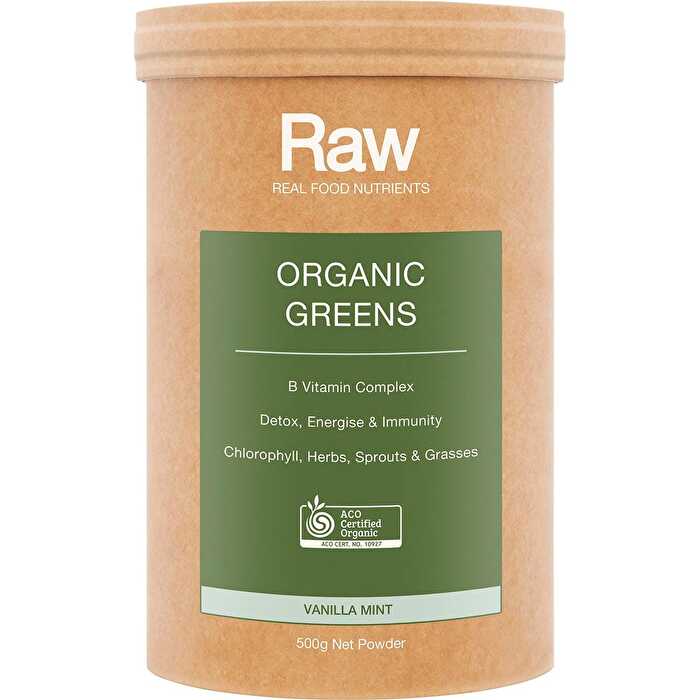 Amazonia Raw Organic Greens Vanilla Mint 500g