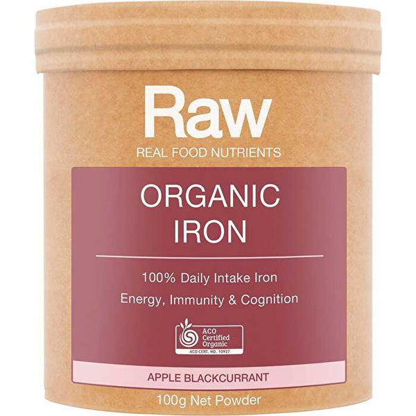 Amazonia Raw Organic Iron Apple Blackcurrant 100g