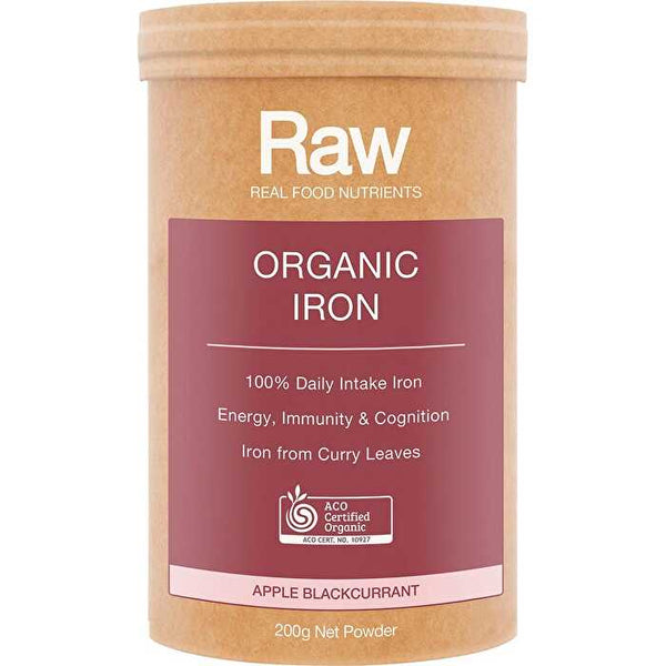 Amazonia Raw Organic Iron Apple Blackcurrant 200g