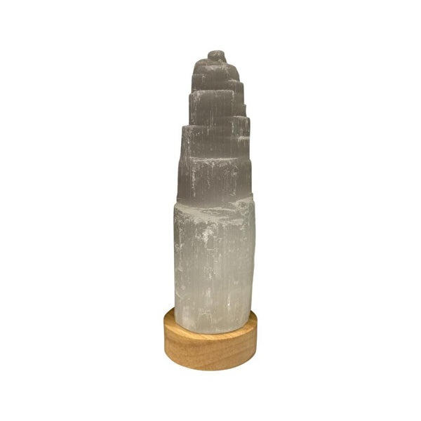 Alternative Distribution Selenite Lamp Mini Mountain with LED Base 15cm