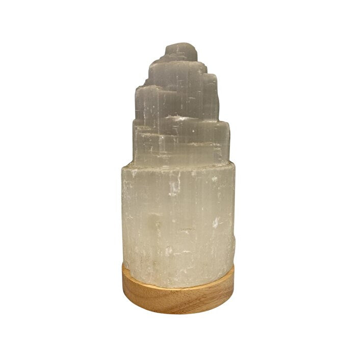 Alternative Distribution Selenite Lamp Mountain with LED Base 20cm