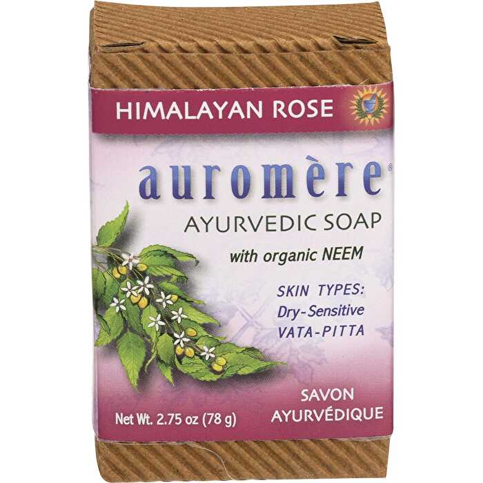 Auromere Neem Soap Ayurvedic Himalayan Rose 12x78g