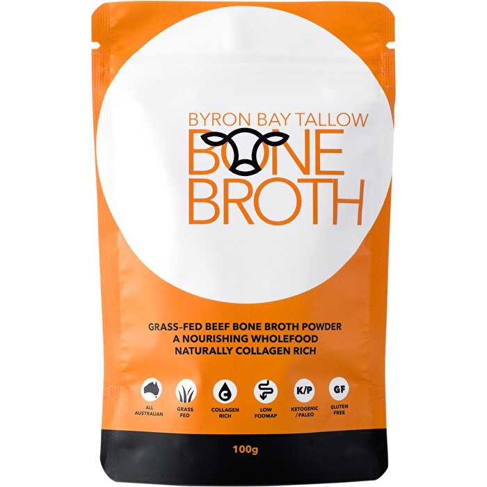 Byron Bay Tallow Grass Fed Beef Bone Broth Powder 100g