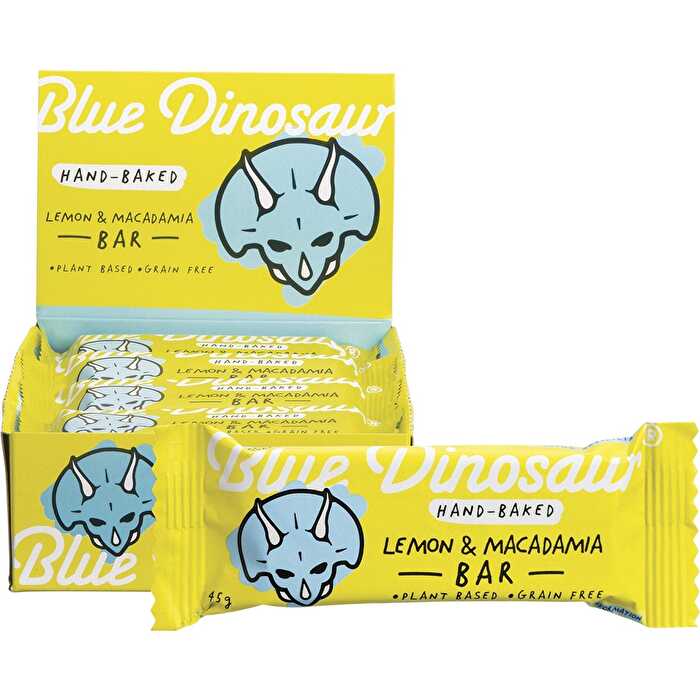 Blue Dinosaur Lemon & Macadamia Hand-Baked Bar 12x45g