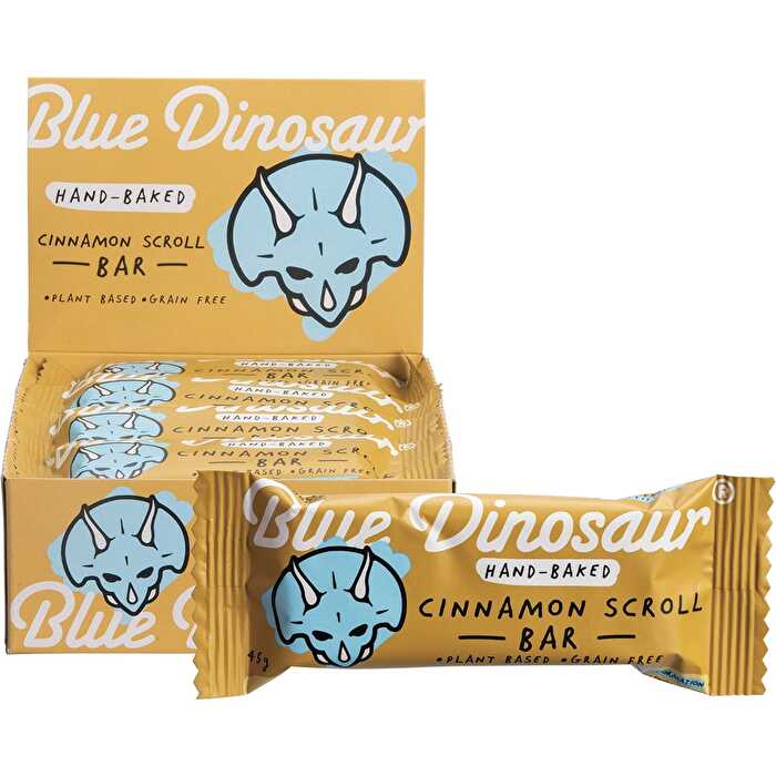 Blue Dinosaur Hand-Baked Bar Cinnamon Scroll 12x45g