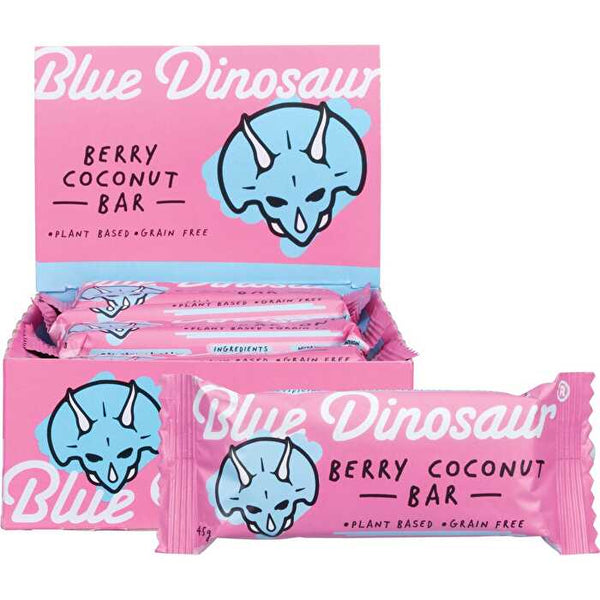 Blue Dinosaur Snack Bar Berry Coconut 12x45g