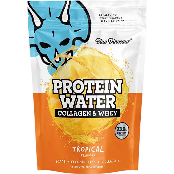 Blue Dinosaur Protein Water Collagen & Whey Tropical 300g