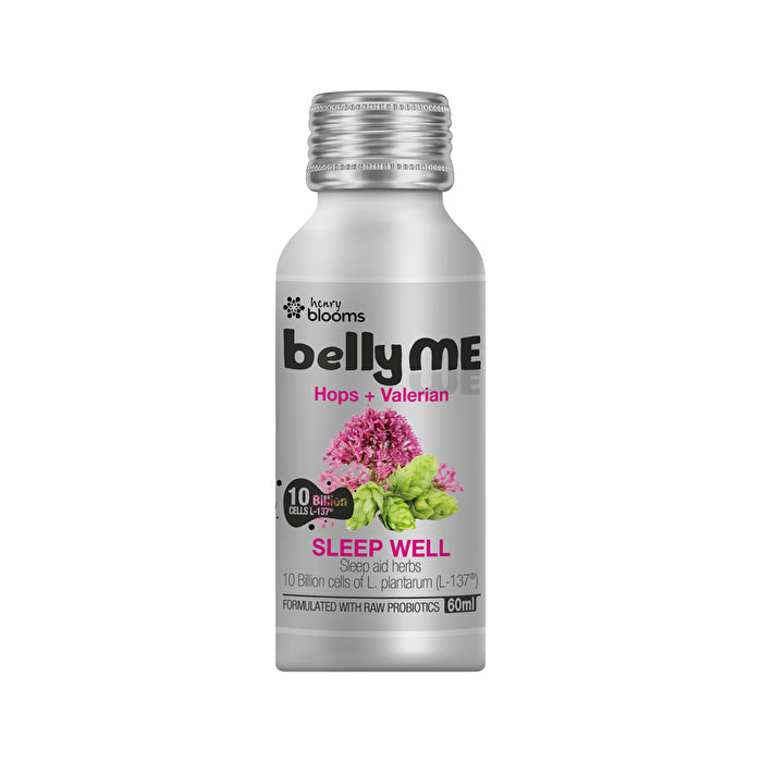 Henry Blooms BellyME Sleep Well Hops + Valerian Shots Natural Berry 60ml x 7 Pack
