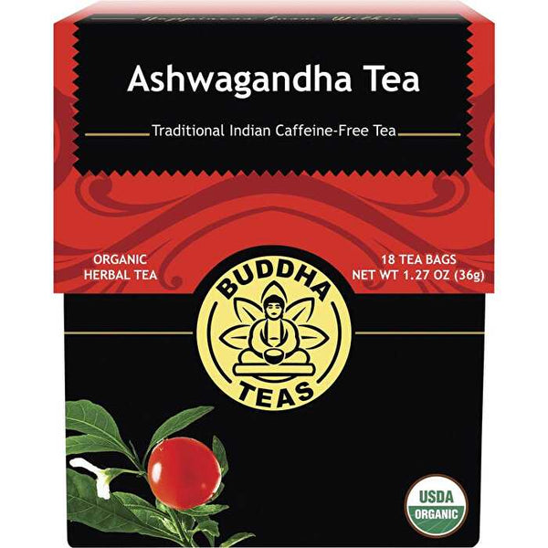 Buddha Teas Organic Herbal Tea Bags Ashwagandha Tea 18pk